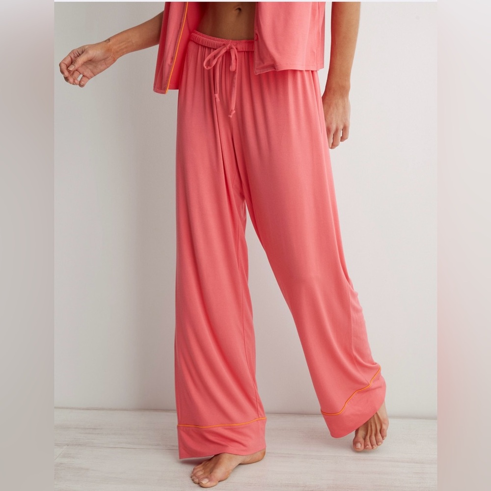 Women's Coral Wide-Leg Lounge Pants